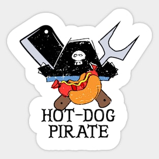 Hot Dog Pirate Sticker